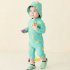 Summer One piece Swimsuit For Baby Girls Boys Cute Printing Long Sleeves Quick drying Sunscreen Swimwear beige peach XL