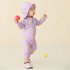 Summer One piece Swimsuit For Baby Girls Boys Cute Printing Long Sleeves Quick drying Sunscreen Swimwear beige peach XL