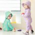 Summer One piece Swimsuit For Baby Girls Boys Cute Printing Long Sleeves Quick drying Sunscreen Swimwear beige peach XL