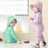 Summer One piece Swimsuit For Baby Girls Boys Cute Printing Long Sleeves Quick drying Sunscreen Swimwear green banana XL