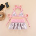 Summer Pet Bikini Swimsuit Suit Cat Dog Clothes Cute Skirt Sexy Sling Beach Party Costume Pets Supplies pink M waist 35M