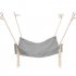 Summer Pet Hanging Nest Breathable Cotton Linen Tassels Hammock for Cats ArmyGreen 47 47CM