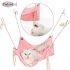 Summer Pet Hanging Nest Breathable Cotton Linen Tassels Hammock for Cats dark pink 47 47CM