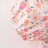 Summer Princess Dress For Girls Short Sleeves Sweet Floral Printing With Bowknot Dress For 0 4 Years Old Kids pink 0 1Y 73CM