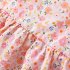 Summer Princess Dress For Girls Short Sleeves Sweet Floral Printing With Bowknot Dress For 0 4 Years Old Kids pink 0 1Y 73CM