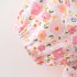 Summer Princess Dress For Girls Short Sleeves Sweet Floral Printing With Bowknot Dress For 0 4 Years Old Kids yellow 2 3Y 90cm