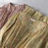Summer Round Neck Dress For Women Elegant Floral Printing Linen Long Skirt Trendy High Waist Lace up Dress bean paste color M
