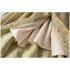 Summer Round Neck Dress For Women Elegant Floral Printing Linen Long Skirt Trendy High Waist Lace up Dress yellow L