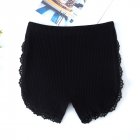 Summer Safety Pants For Girls Cotton Breathable Stretchy Bottoming Shorts For 3-10 Years Old Children black 3-4Y 100