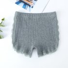 Summer Safety Pants For Girls Cotton Breathable Stretchy Bottoming Shorts For 3-10 Years Old Children grey 4-5Y 110