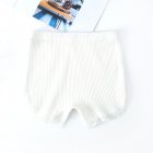 Summer Safety Pants For Girls Cotton Breathable Stretchy Bottoming Shorts For 3-10 Years Old Children White 4-5Y 110