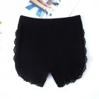 Summer Safety Pants For Girls Cotton Breathable Stretchy Bottoming Shorts For 3-10 Years Old Children black 4-5Y 110
