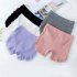 Summer Safety Pants For Girls Cotton Breathable Stretchy Bottoming Shorts For 3 10 Years Old Children Purple 9 10Y 140