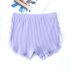 Summer Safety Pants For Girls Cotton Breathable Stretchy Bottoming Shorts For 3 10 Years Old Children Purple 9 10Y 140