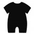 Summer Short Sleeves Jumpsuit For Newborns Simple Solid Color Cotton Jumpsuit For 0 3 Years Old Boys Girls orange 1 2Y 80cm