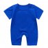 Summer Short Sleeves Jumpsuit For Newborns Simple Solid Color Cotton Jumpsuit For 0 3 Years Old Boys Girls orange 1 2Y 80cm