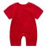 Summer Short Sleeves Jumpsuit For Newborns Simple Solid Color Cotton Jumpsuit For 0 3 Years Old Boys Girls grey 1 2Y 80cm