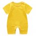 Summer Short Sleeves Jumpsuit For Newborns Simple Solid Color Cotton Jumpsuit For 0 3 Years Old Boys Girls grey 1 2Y 80cm