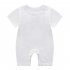 Summer Short Sleeves Jumpsuit For Newborns Simple Solid Color Cotton Jumpsuit For 0 3 Years Old Boys Girls navy blue 6 9M 66cm