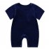Summer Short Sleeves Jumpsuit For Newborns Simple Solid Color Cotton Jumpsuit For 0 3 Years Old Boys Girls yellow 2 3Y 90cm