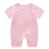 Summer Short Sleeves Jumpsuit For Newborns Simple Solid Color Cotton Jumpsuit For 0 3 Years Old Boys Girls yellow 2 3Y 90cm