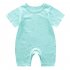 Summer Short Sleeves Jumpsuit For Newborns Simple Solid Color Cotton Jumpsuit For 0 3 Years Old Boys Girls yellow 2 3Y 90cm