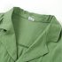 Summer Short Sleeves Shirt For Men Fashion Lapel Cotton Linen Button Cardigan Tops light green 2XL