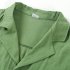 Summer Short Sleeves Shirt For Men Fashion Lapel Cotton Linen Button Cardigan Tops Khaki 2XL