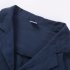 Summer Short Sleeves Shirt For Men Fashion Lapel Cotton Linen Button Cardigan Tops sky blue M