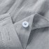 Summer Short Sleeves Shirt For Men Fashion Lapel Cotton Linen Button Cardigan Tops sky blue XL