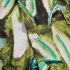 Summer Short Sleeves T shirt For Men Retro Hawaiian Flower Printing Beach Shirt Lapel Loose Cardigan Tops 3325 green XXL