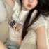 Summer Short Sleeves T shirt For Women Trendy Cute Cat Printing Crop Tops Round Neck Slim Fit Blouse White L