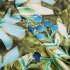 Summer Short Sleeves T shirt For Men Retro Hawaiian Flower Printing Beach Shirt Lapel Loose Cardigan Tops 3323 blue M