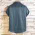 Summer Short Sleeves T shirt For Men Casual Large Size Hawaiian Strips Tops Cotton Blend Lapel Cardigan Tops SD06 XL