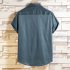 Summer Short Sleeves T shirt For Men Casual Large Size Hawaiian Strips Tops Cotton Blend Lapel Cardigan Tops SD08 L