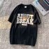 Summer Short Sleeves T shirt For Men Women Trendy Retro Printing Round Neck Pullover Tops Loose Casual Shirt White 2XL