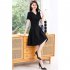 Summer Short Sleeves V neck Dress For Women Trendy High Waist A line Skirt Casual Solid Color Pullover Tops green 2XL