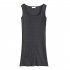 Summer Sleeveless Tank Dress For Women Sexy Slim Fit Pullover Midi Skirt Simple Elegant Solid Color Sundress grey XL