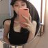 Summer Sleeveless Tank Dress For Women Sexy Slim Fit Pullover Midi Skirt Simple Elegant Solid Color Sundress grey XL
