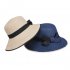 Summer Straw Hat for Women Sun shade Seaside Ultraviolet proof Beach Hat Foldable Hat Bow pink