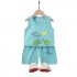 Summer Thin Pajamas For Children Cotton Cute Cartoon Printing Sleeveless Tank Tops Shorts Suit For Boys cloud universe 18 24 months M