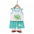 Summer Thin Pajamas For Children Cotton Cute Cartoon Printing Sleeveless Tank Tops Shorts Suit For Boys cloud universe 18 24 months M