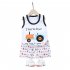 Summer Thin Pajamas For Children Cotton Cute Cartoon Printing Sleeveless Tank Tops Shorts Suit For Boys cloud universe 18 24 months M