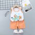 Summer Thin Pajamas For Children Cotton Cute Cartoon Printing Sleeveless Tank Tops Shorts Suit For Boys super pilot 18 24 months M