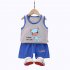 Summer Thin Pajamas For Children Cotton Cute Cartoon Printing Sleeveless Tank Tops Shorts Suit For Boys cloud universe 3 4 years XL