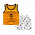 Summer Thin Pajamas For Children Cotton Cute Cartoon Printing Sleeveless Tank Tops Shorts Suit For Boys cartoon four wheels 3 4 years XL