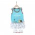 Summer Thin Pajamas For Children Cotton Cute Cartoon Printing Sleeveless Tank Tops Shorts Suit For Boys cloud universe 3 4 years XL