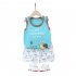 Summer Thin Pajamas For Children Cotton Cute Cartoon Printing Sleeveless Tank Tops Shorts Suit For Boys snail 4 5 years 2XL