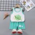 Summer Thin Pajamas For Children Cotton Cute Cartoon Printing Sleeveless Tank Tops Shorts Suit For Boys cloud universe 18 24 months M