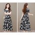 Summer V Neck Short Sleeve Dress For Women Casual Elegant Floral Printing Pullover Dress As shown 3XL